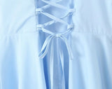 YENKYE New 2025 Women Blue Elegant Party Mini Dresses Sexy Sleeveless Low Waist A-line Summer Dress Lace Up Back Robe
